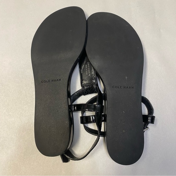Cole Haan Women’s Sandals Shoes Size 9B Leather Patent Strappy Flats NWOT - Picture 12 of 13